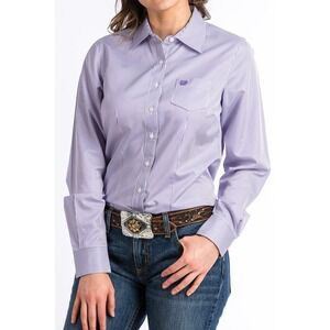 CINCH Women's Western Purple Striped Button Front Blouse Shirt Top  MSW9164087 S